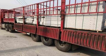 上饶 白麻荔枝面外墙干挂，工厂装车日常