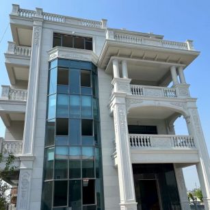 上饶 白麻花岗岩别墅外墙干挂效果展示