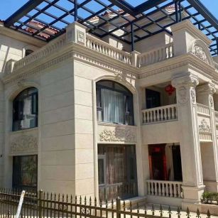 上饶 黄金麻花岗岩荔枝面别墅外墙干挂