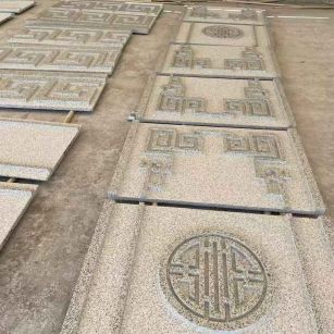 上饶 白麻花岗岩外墙立面雕刻板