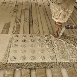 上饶 芝麻白花岗岩石材盲人石、盲道石、盲点石