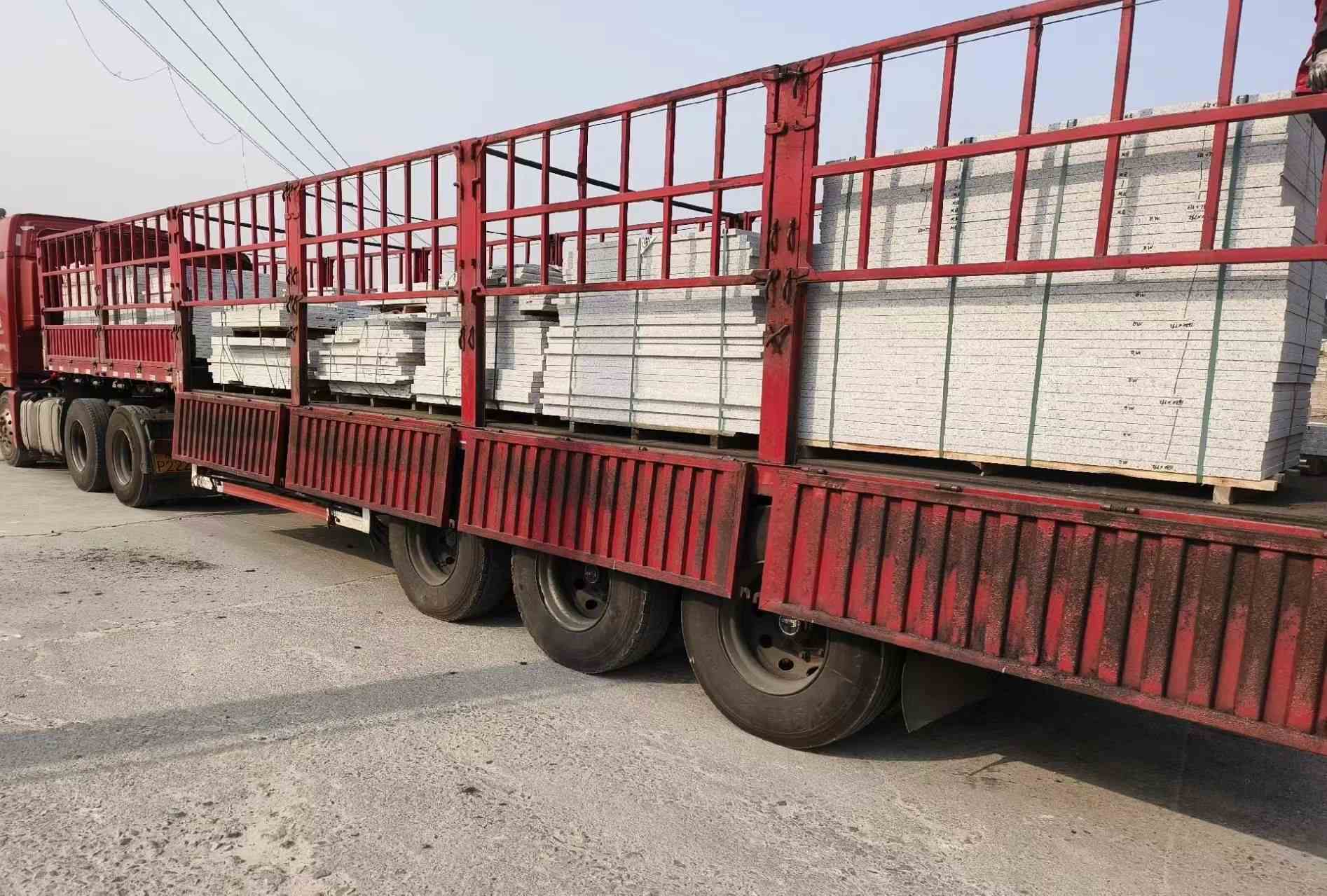 上饶 白麻荔枝面外墙干挂，工厂装车日常