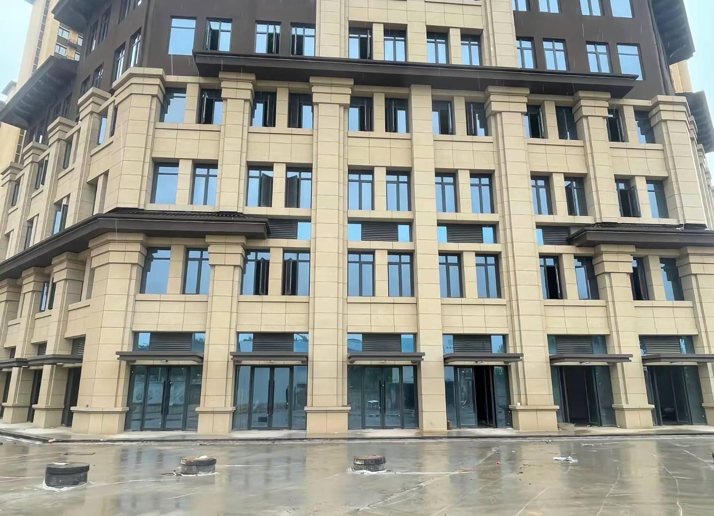 上饶 黄金麻花岗岩荔枝面小区外墙干挂