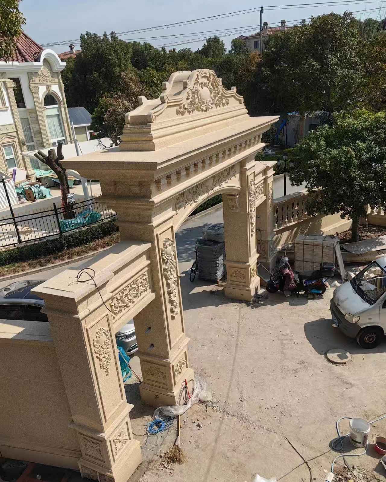 上饶 黄金麻荔枝面花岗岩别墅门楼