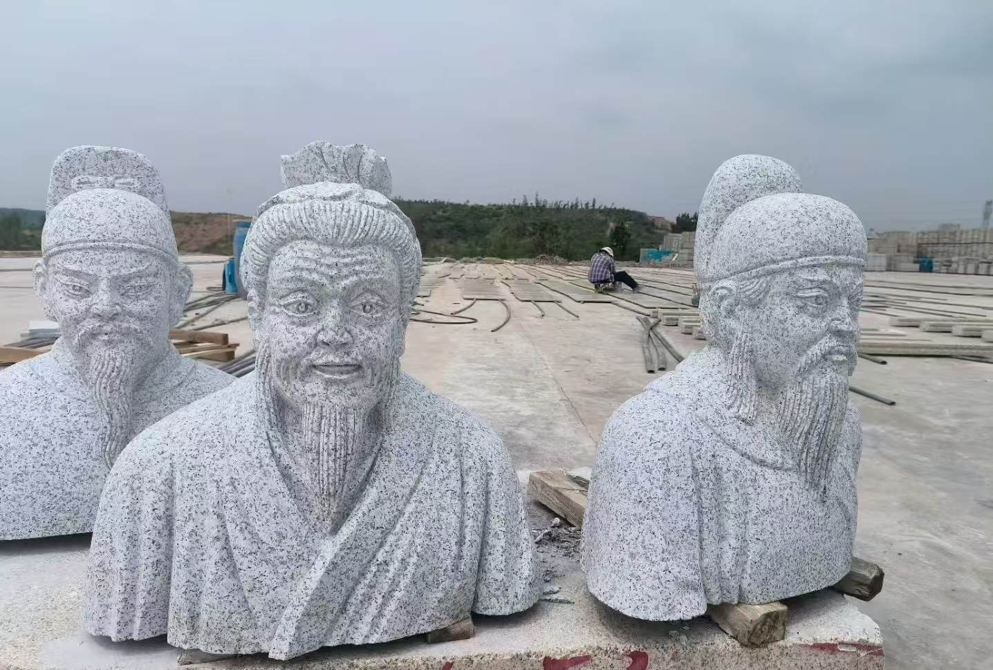 上饶 白麻花岗岩石材人物立体雕刻