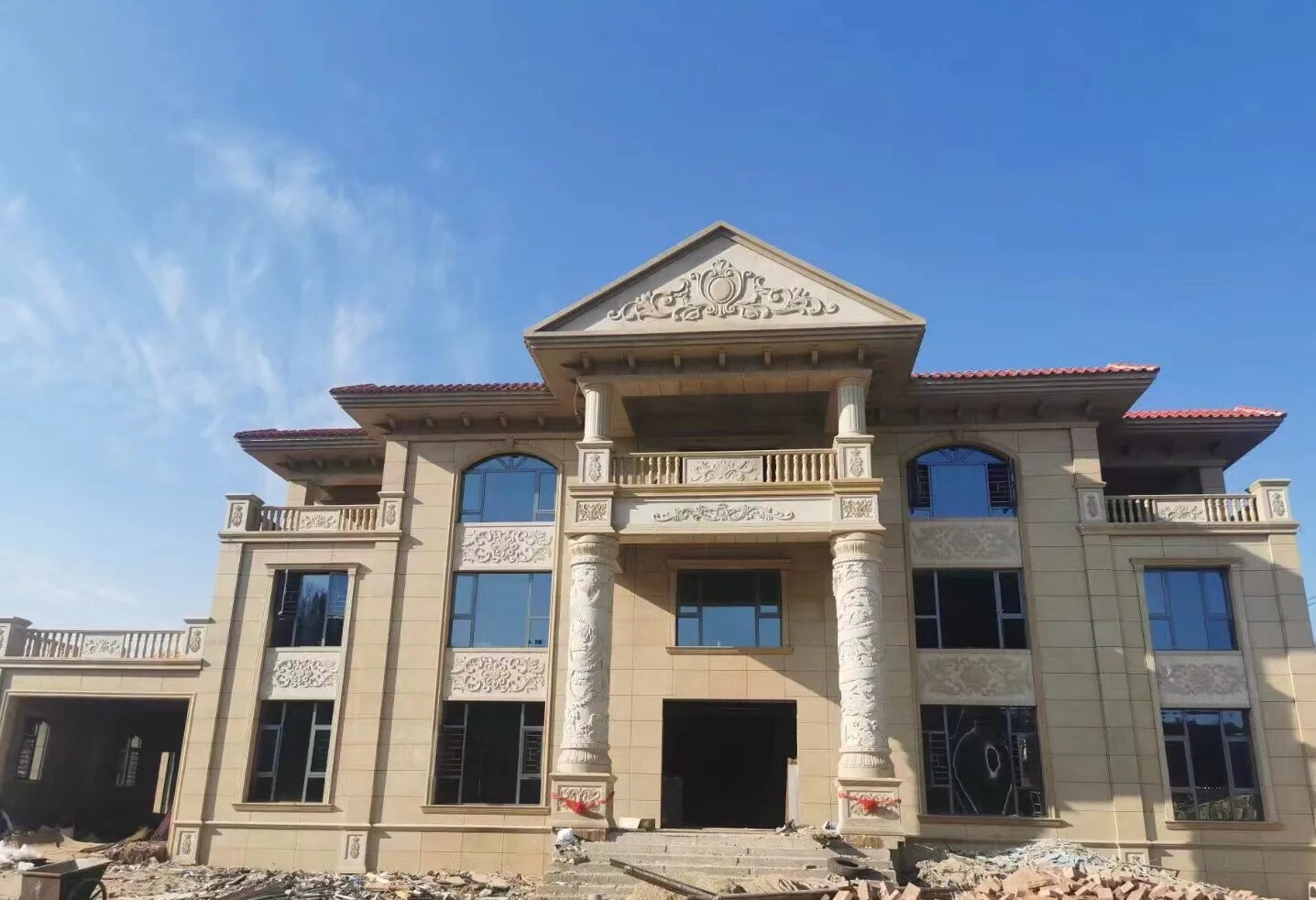 上饶 黄金麻花岗岩别墅外墙干挂