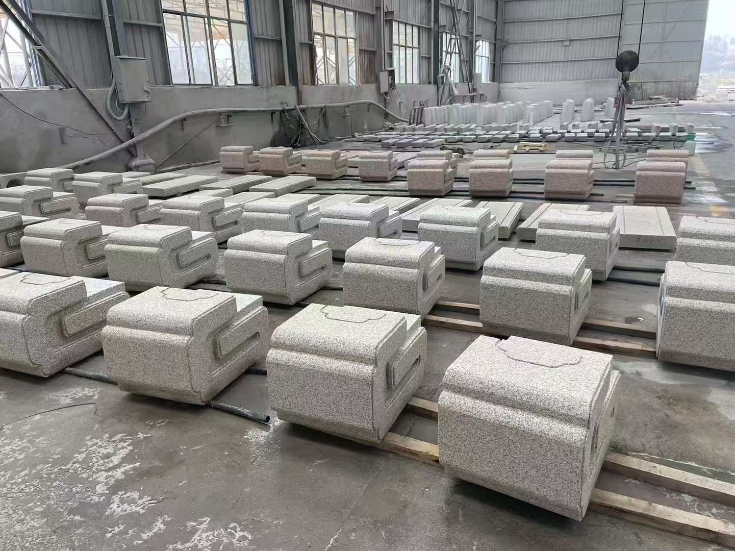 上饶 白麻花岗岩异形加工-石凳，坐凳