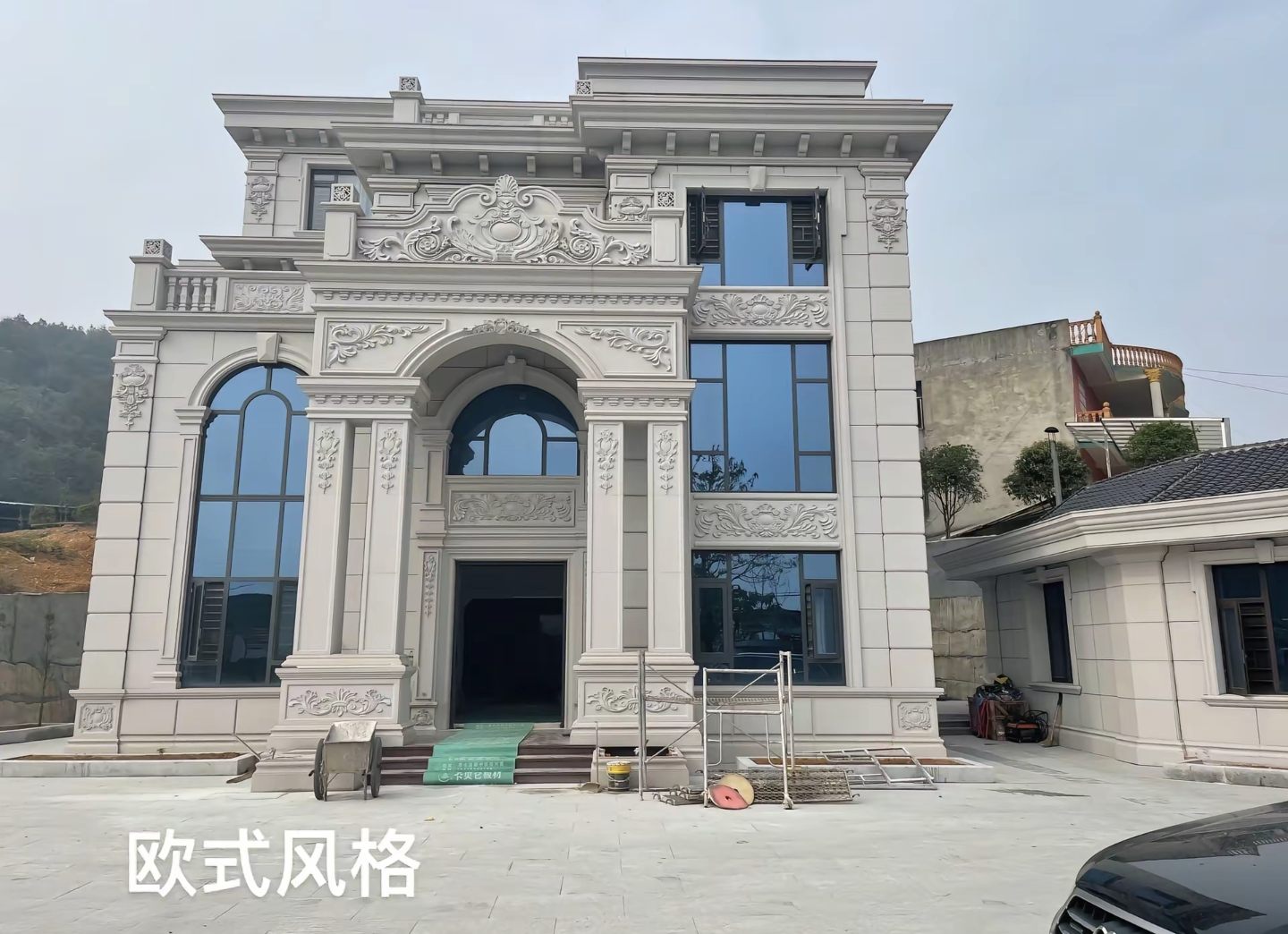 上饶 白麻花岗岩别墅外墙干挂