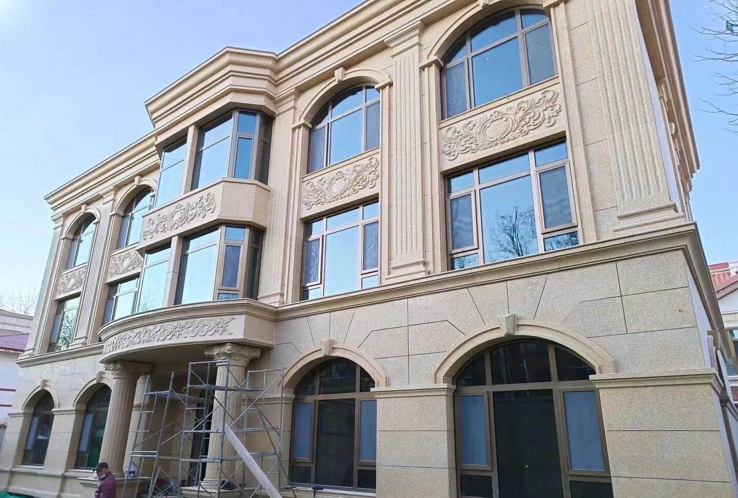 上饶 黄金麻花岗岩别墅外墙干挂